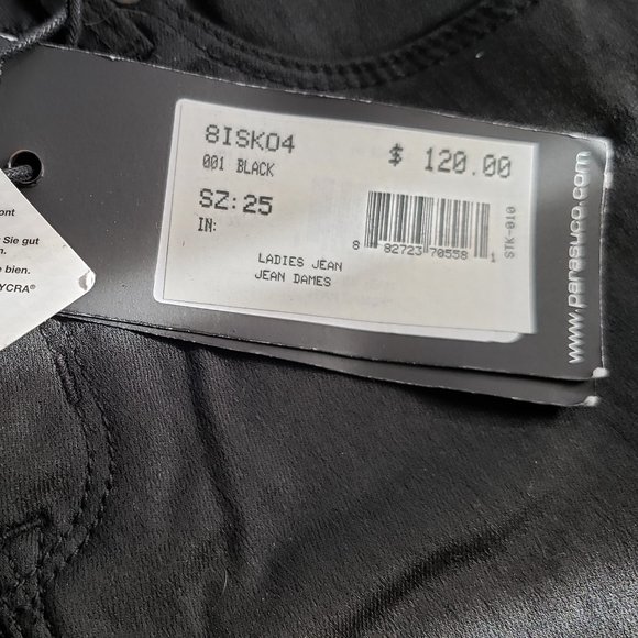 Parasuco Black Lycra Jeans 8isko4 size 25 - Picture 3 of 4